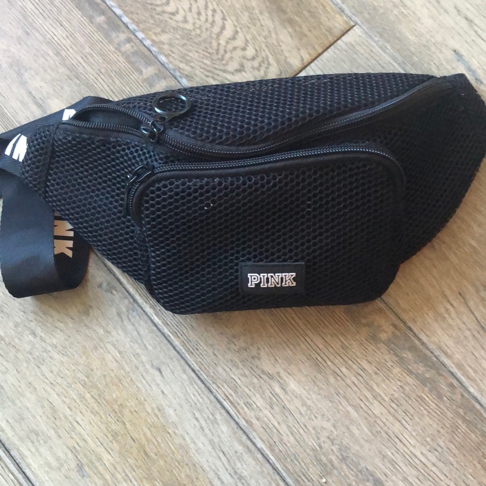 PINK black fanny pack